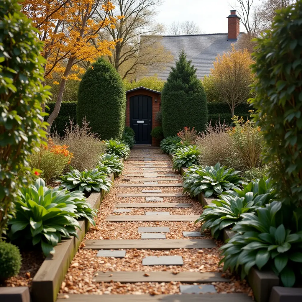 Cozy winter cottagecore garden