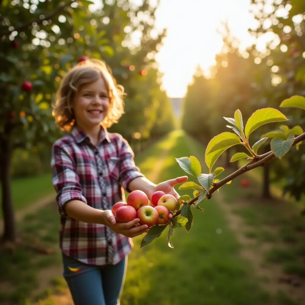 Apple Picking in an Orchard