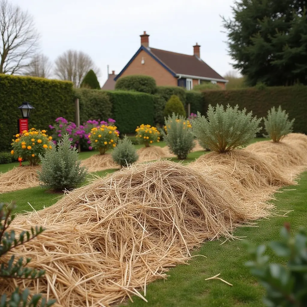 Cottagecore garden with mulch