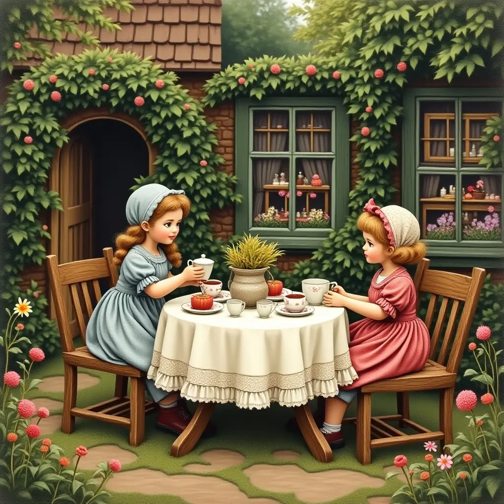 Vintage Tea Party Art