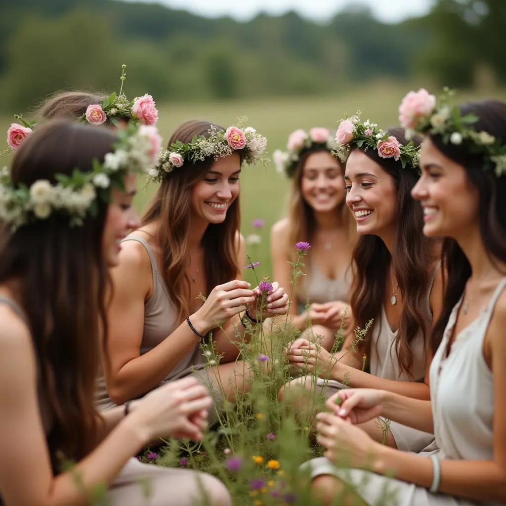 Crafting Flower Crowns