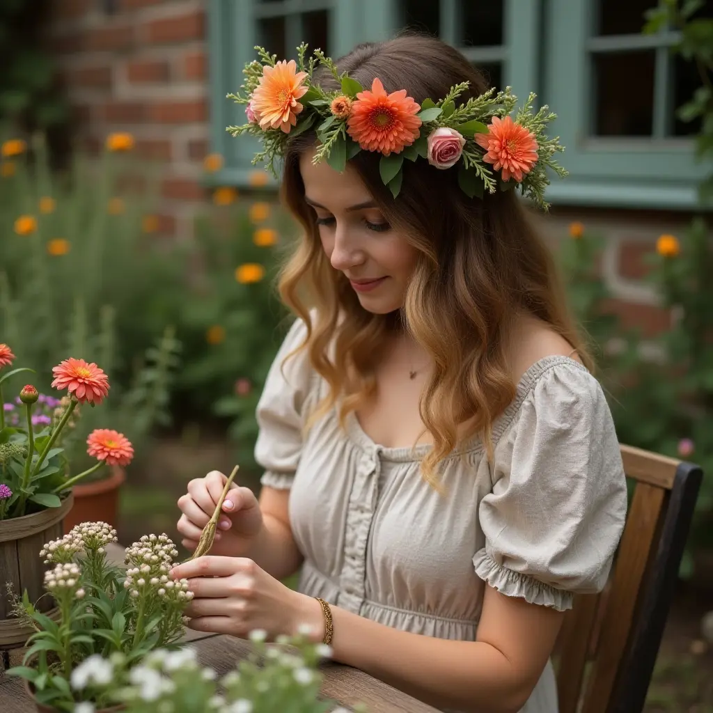 Crafting Flower Crowns