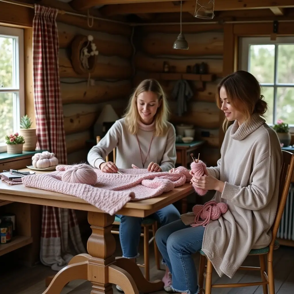 Knitting in Cottagecore