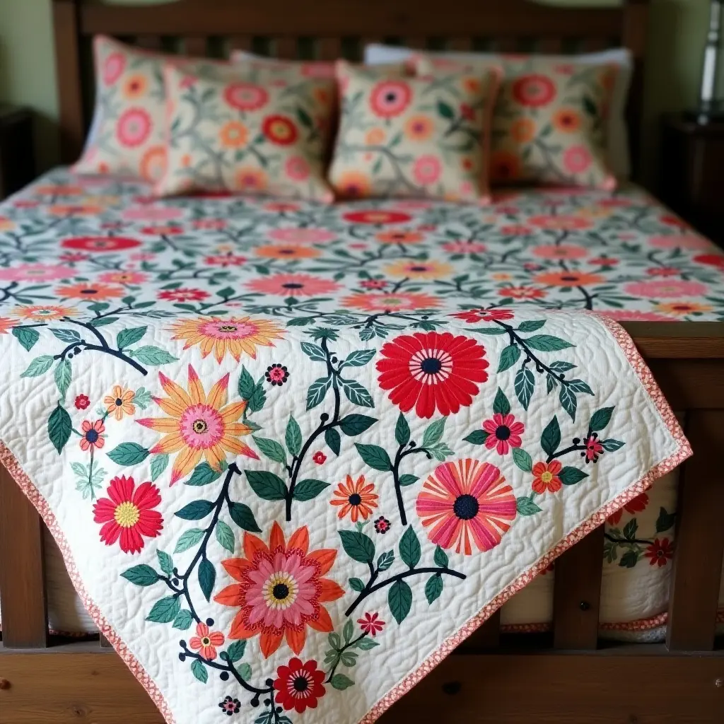 Displaying a cottagecore quilt