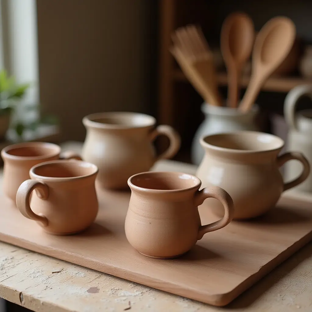 Handmade pottery items