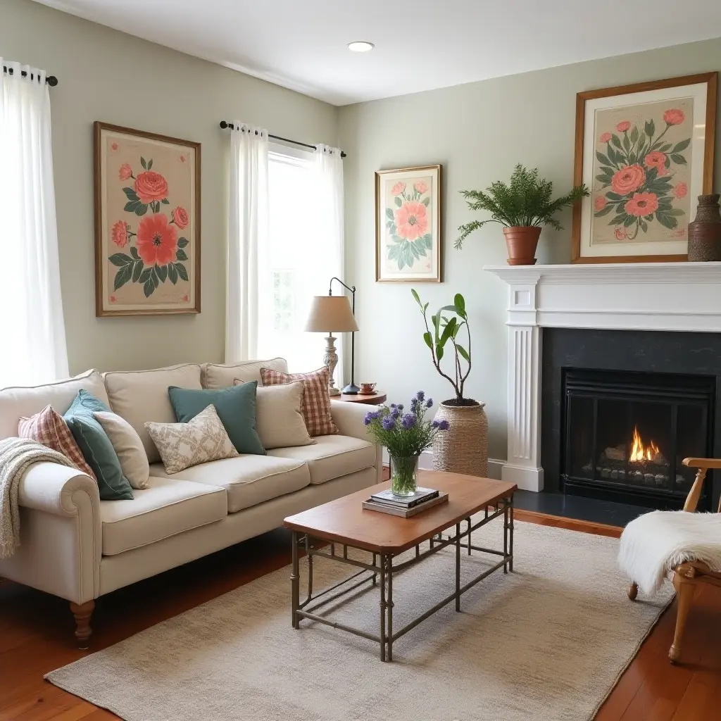 Cozy Cottagecore Living Room