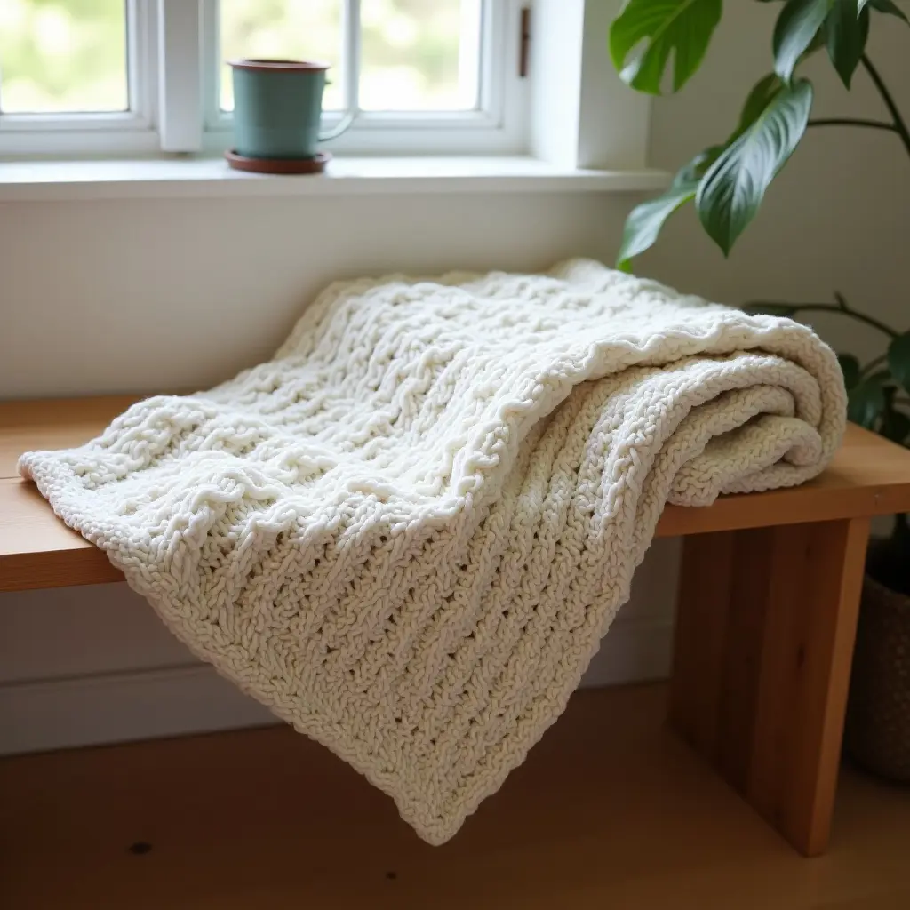 Hand-Knitted Cottagecore Blanket